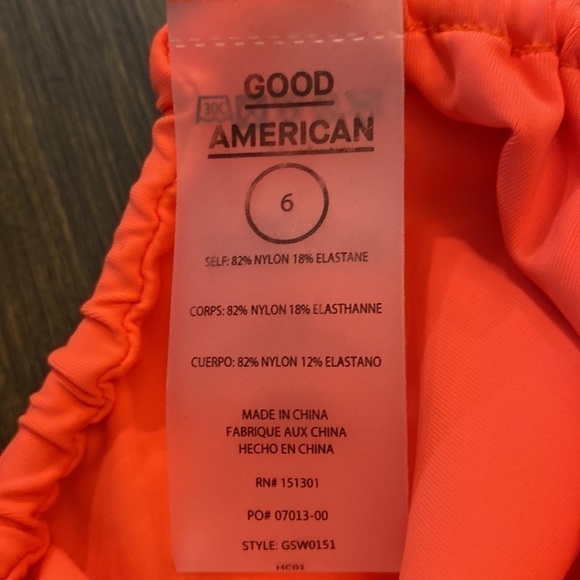 Good American highcut full coverage bikini bottom- hot coral NWT Sz 6 - Picture 5 of 5